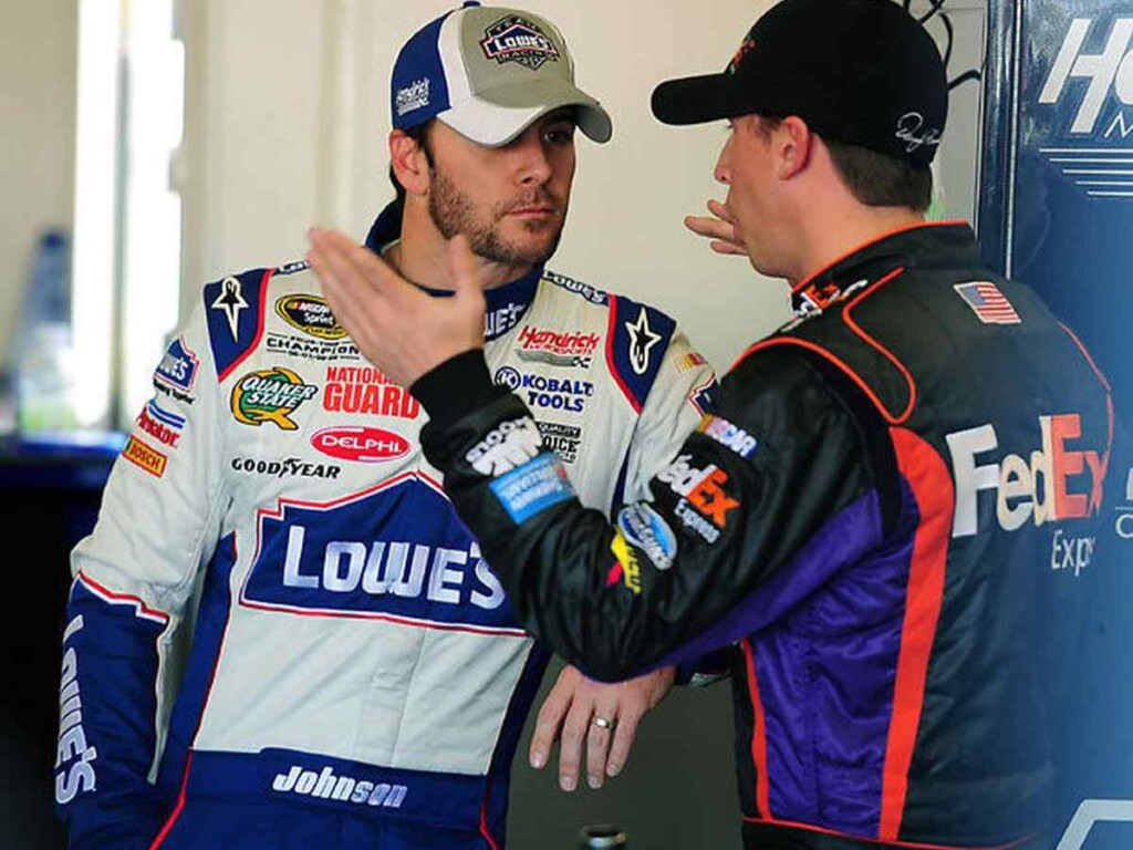 Jimmie Johnson and Denny Hamlin