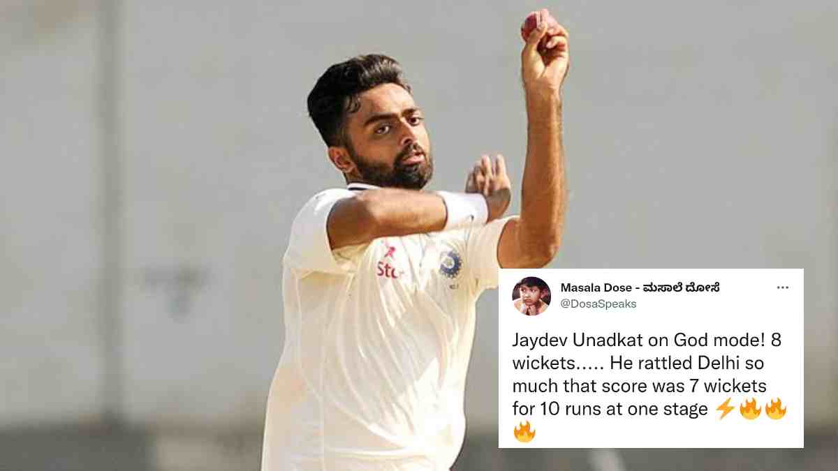 “What a return!”- Twitter reacts as Jaydev Unadkat rewrites history books with a first-over hat-trick in Ranji Trophy