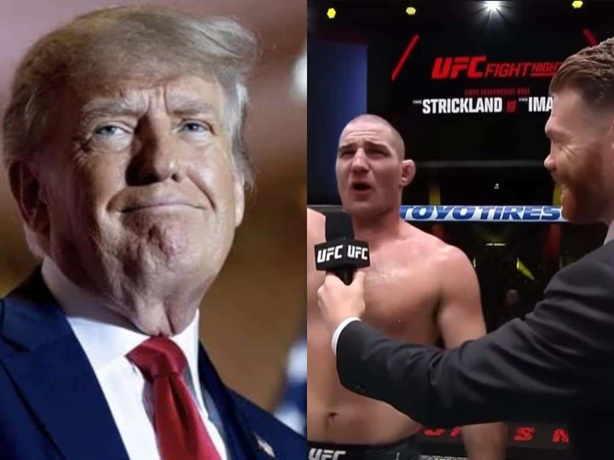 Sean Strickland yells ‘Trump 2024’ in wild interview after amazing win at UFC Vegas 67