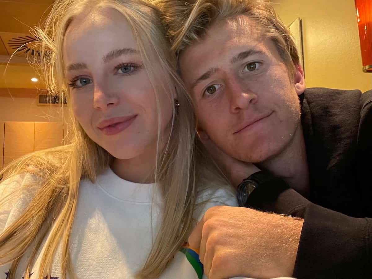 Sebastian Korda with girlfriend Ivana Nedved