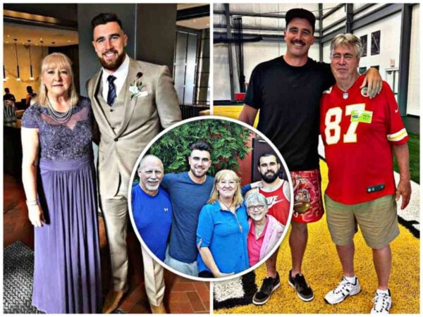 Travis Kelce with his parents