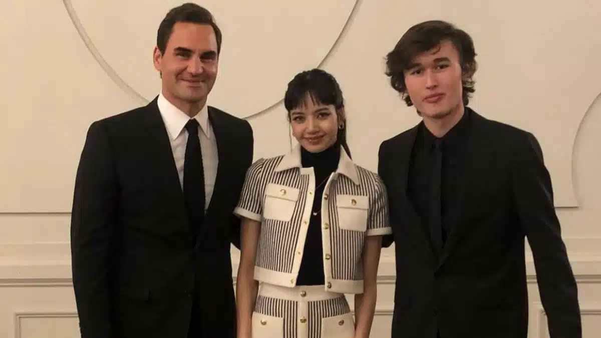 Roger Federer steals the show as he meets Lisa of BLACKPINK in Paris