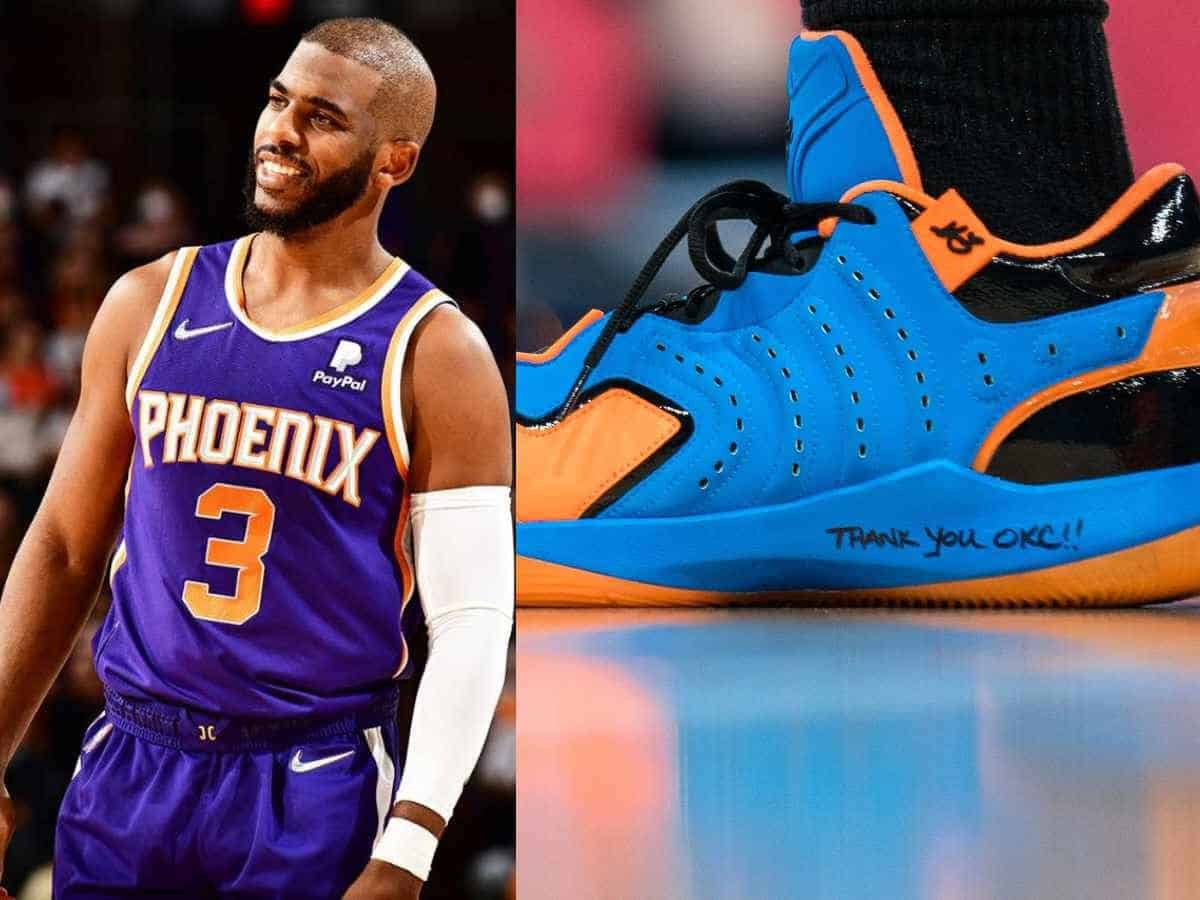 “I wish we tried one more time to run it back with that team” – Fans get emotional with Chris Paul’s “Thank You OKC” message on shoes