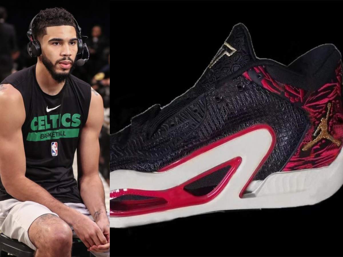 “Jordan really don’t want anyone on the brand to have better kicks than him” – Fans react to Jayson Tatum’s LEAKED 2023 Jordan Brand signature shoes