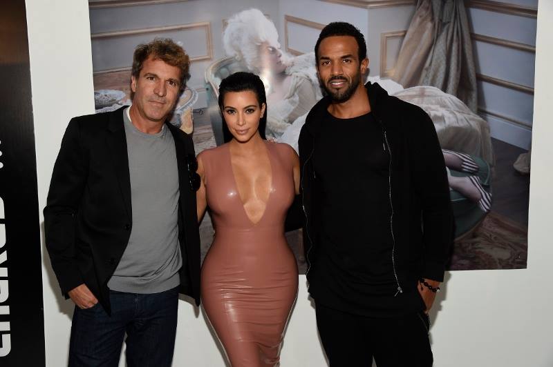 Kim Kardashian with Bertrand Gachot and Craig David