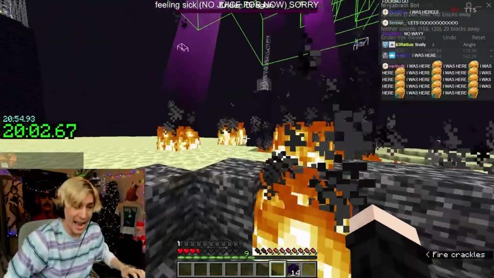 xQc cruises past Forsen’s Minecraft Speedrun Record