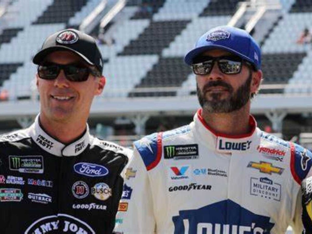 Kevin Harvick and Jimmie Johnosn 