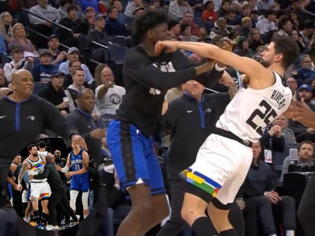 Mo Bamba and Austin Rivers' exchanging punches