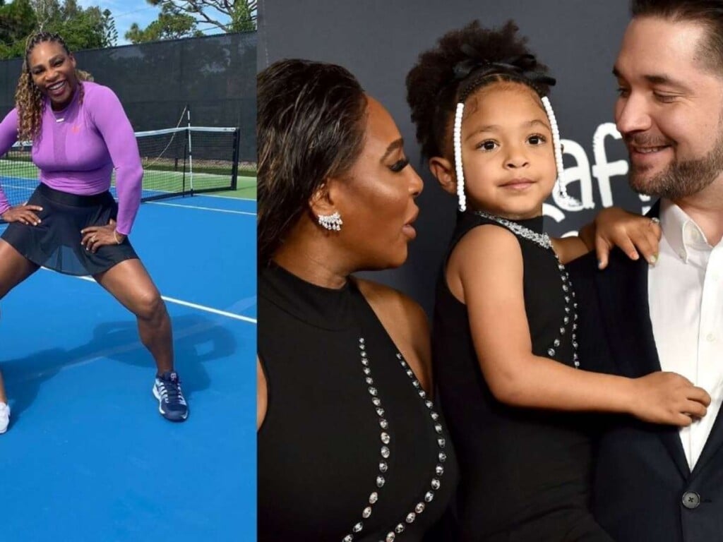 Serena Williams with her family post-retirement