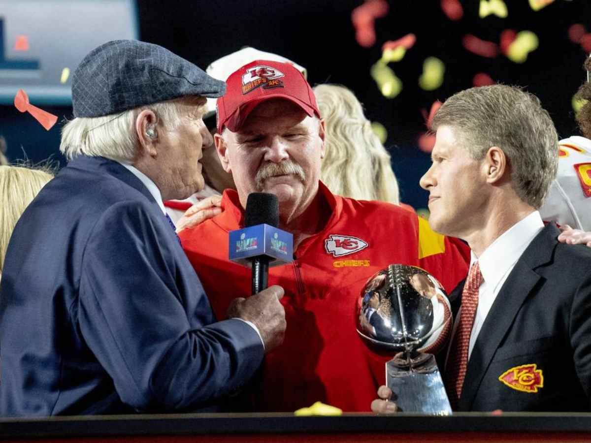 “Piece of s**t” – Social media RIPS apart Terry Bradshaw for fat-shamming Andy Reid during the Trophy Presentation