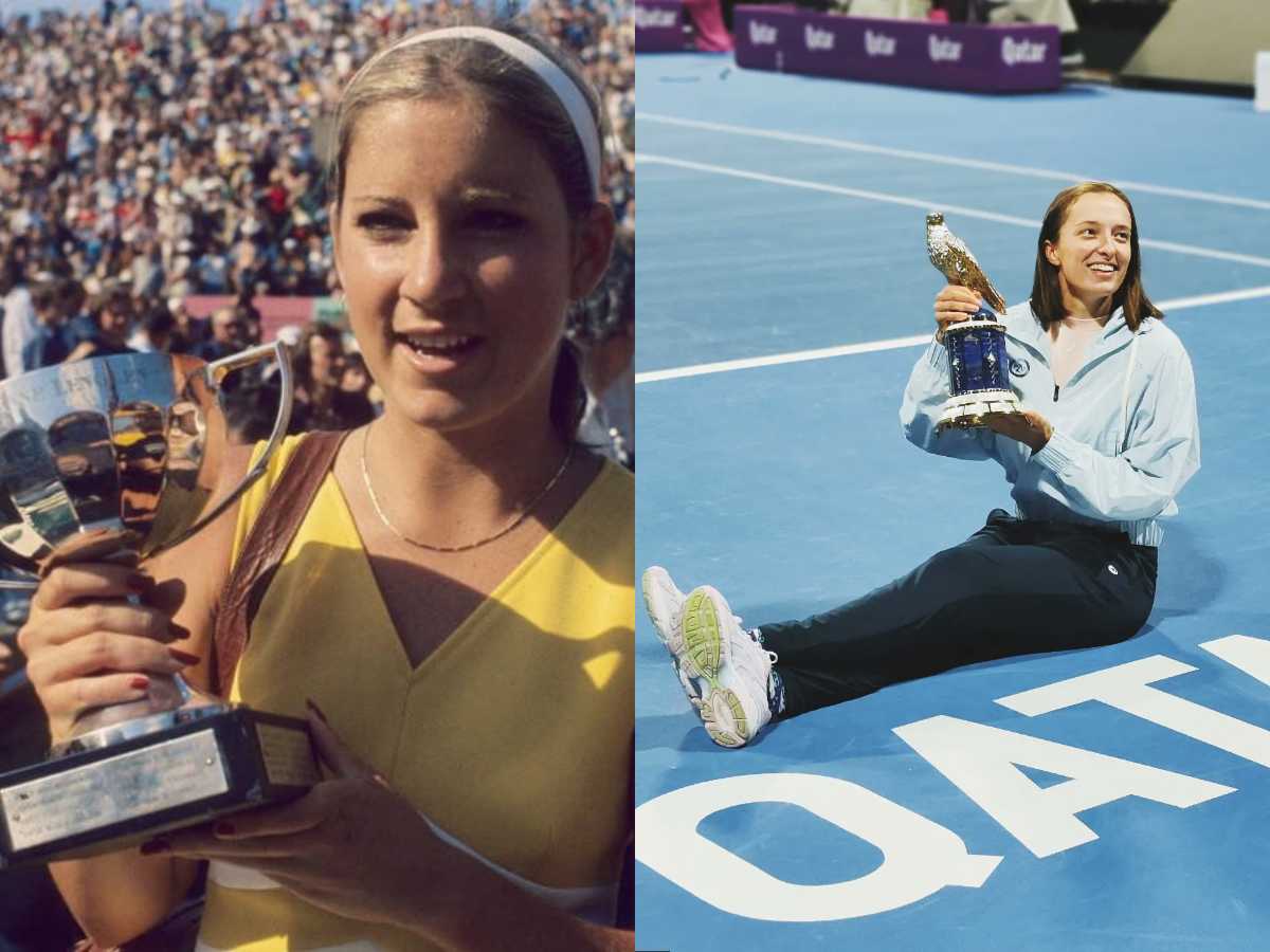 Iga Swiatek issues a snarky apology to Chris Evert after breaking her record at Qatar Open