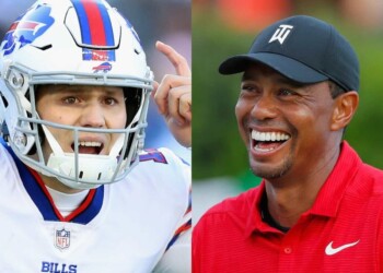 Josh Allen and Tiger Woods