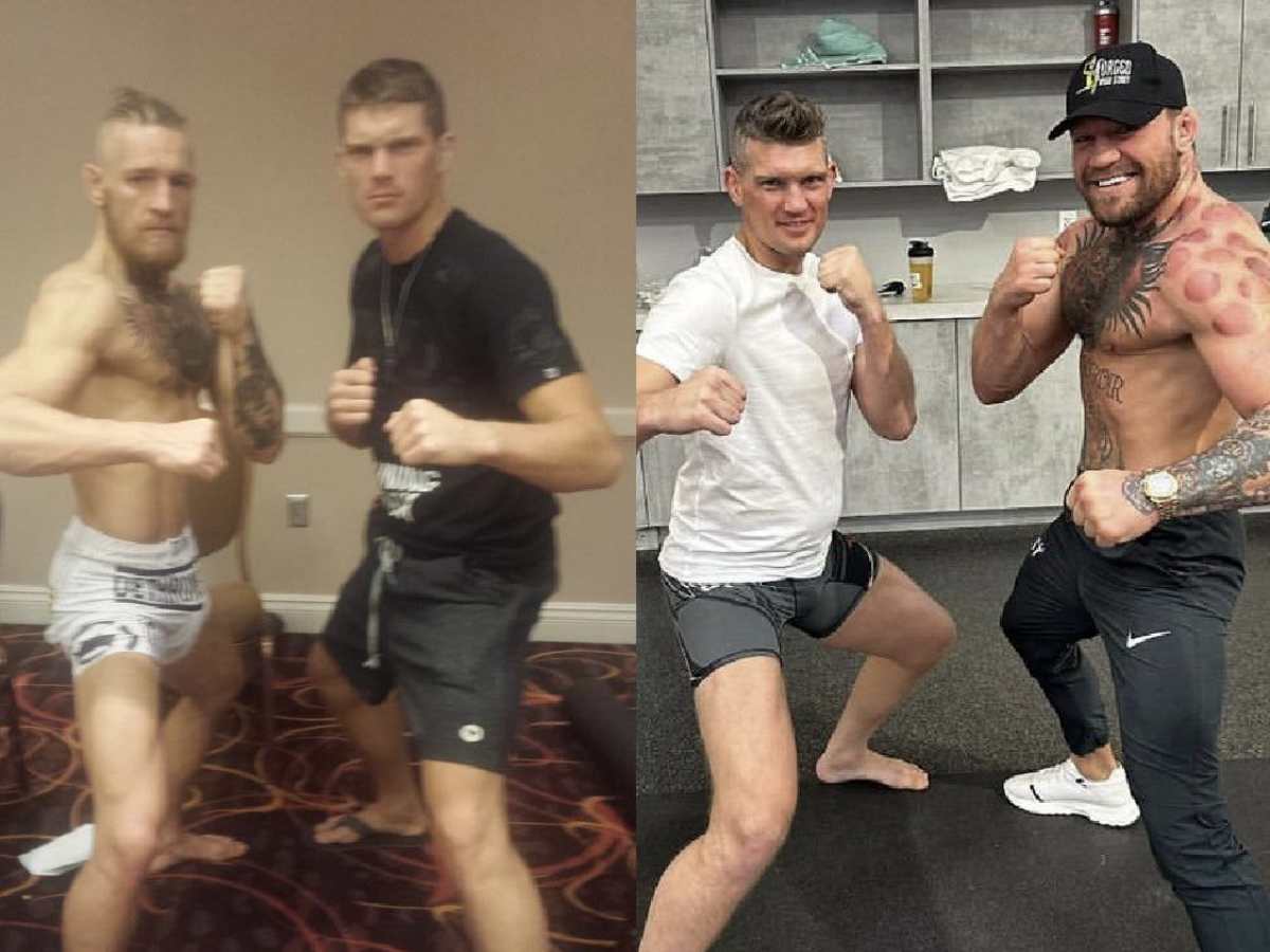 “Impossible to dislike” – Fans react to Conor McGregor recreating picture with UFC legend years apart