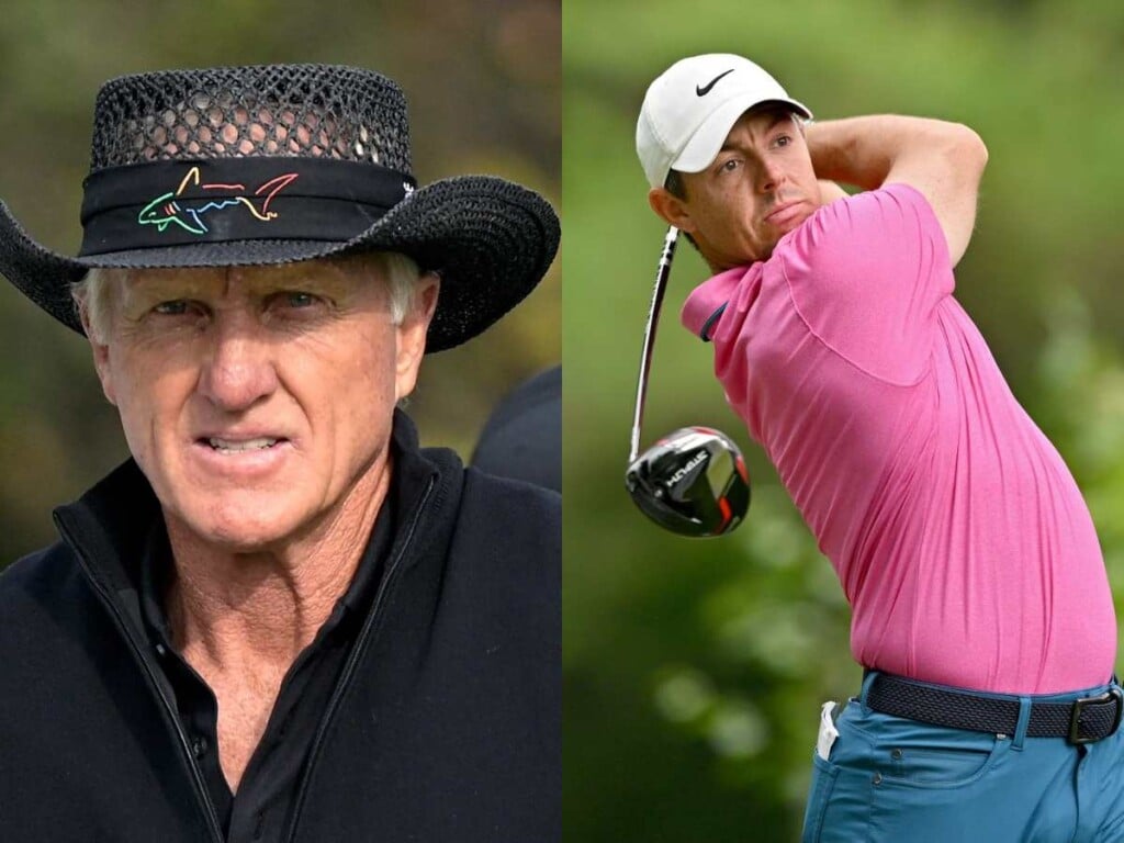 Greg Norman and Rory McIlroy 