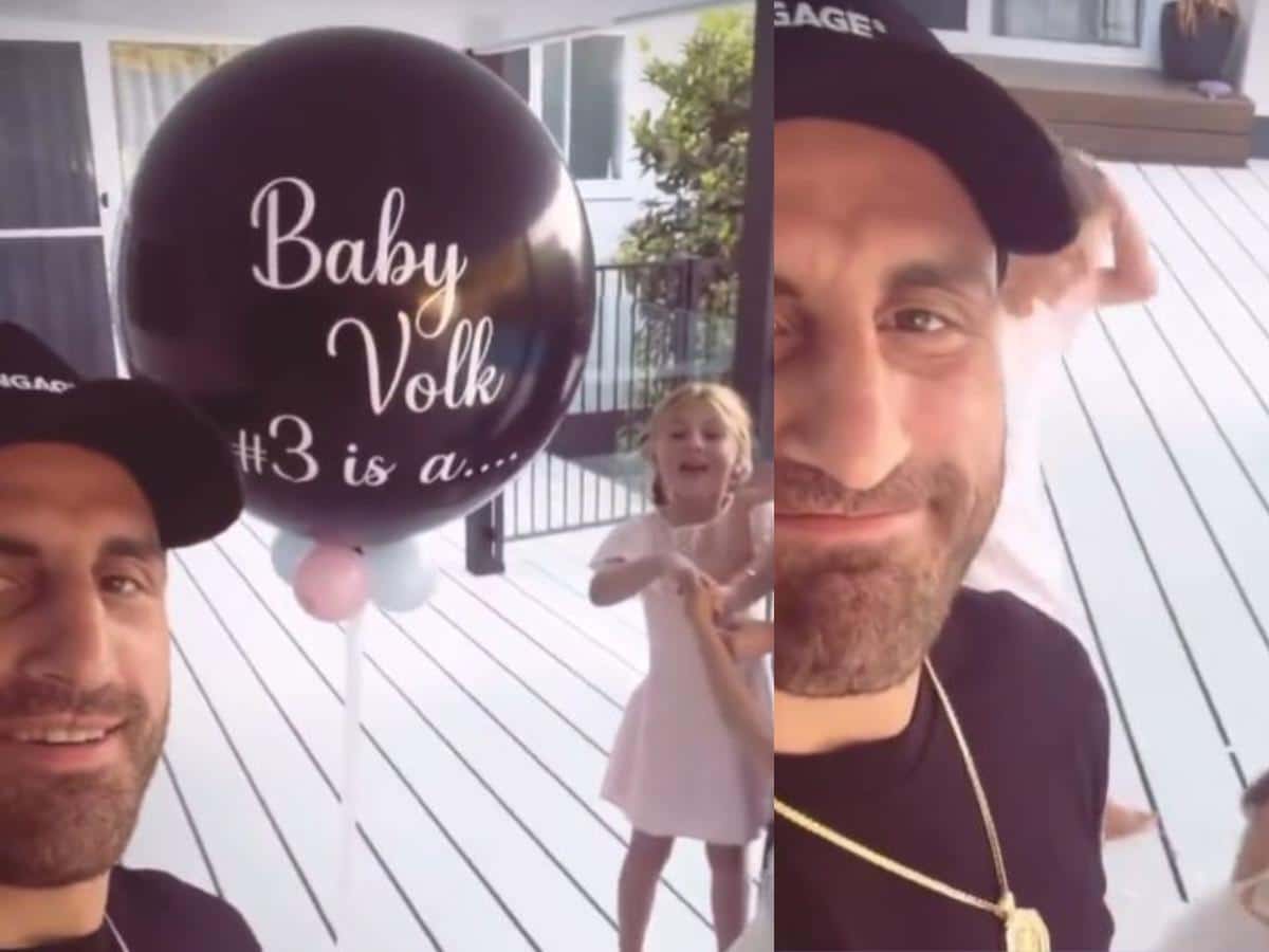 “He already has a son it’s Islam Makhachev” – Fight fans in splits reacting to Alexander Volkanovski’s hilarious expressions at gender reveal party