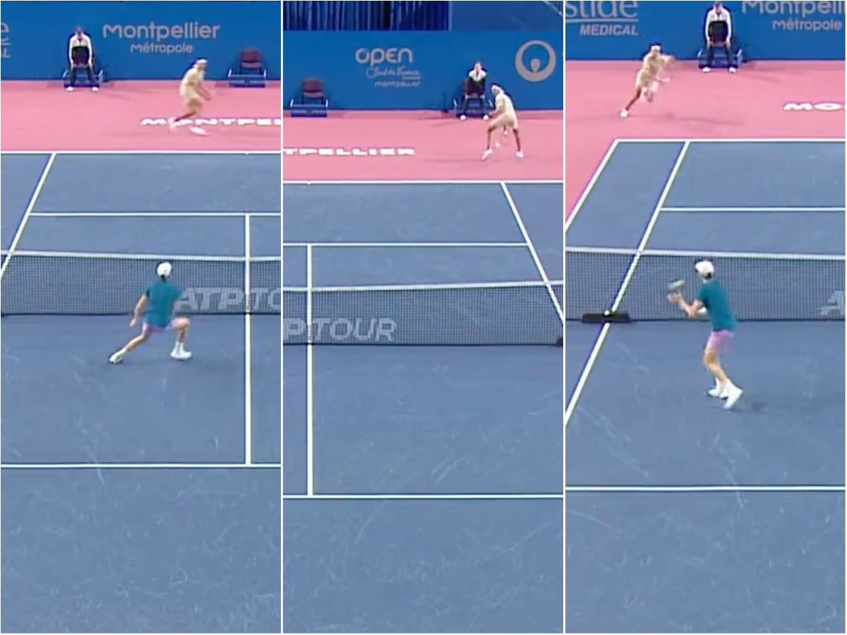 “Point of the day,” – WATCH: Jannik Sinner wins an entertaining point against Lorenzo Sonego in the quarterfinals in Montepellier