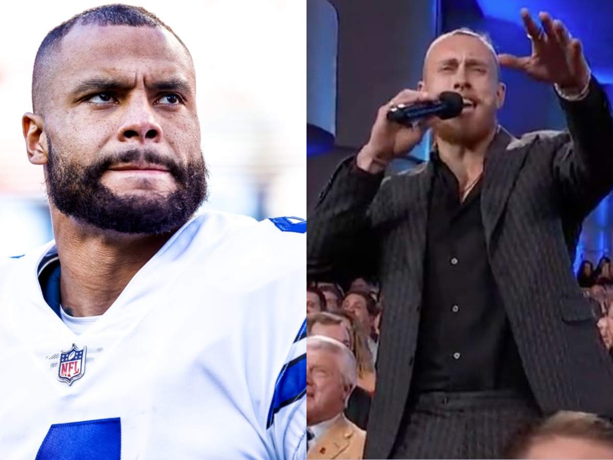 WATCH: “Throw Prescott on his a**,” 49ers TE George Kittle takes a shot at the Cowboys QB Dak Prescott during his ‘abysmal’ singing performance at the NFL honors