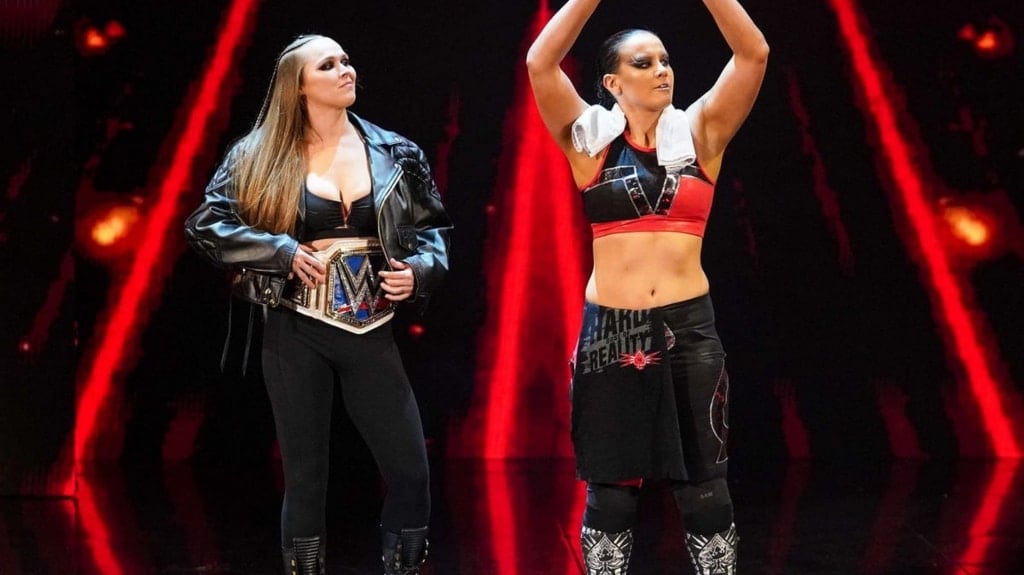 Ronda Rousey and Shayna Baszler