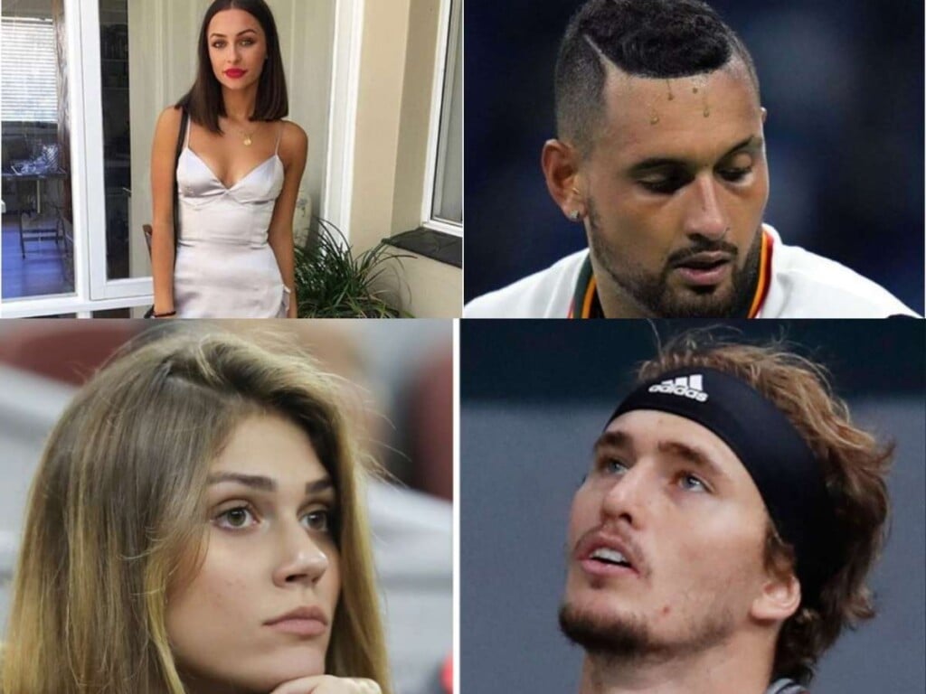 Chiara Passari, Nick Kyrgios, Alexander Zverev and Olya Sharypova (Clockwise)