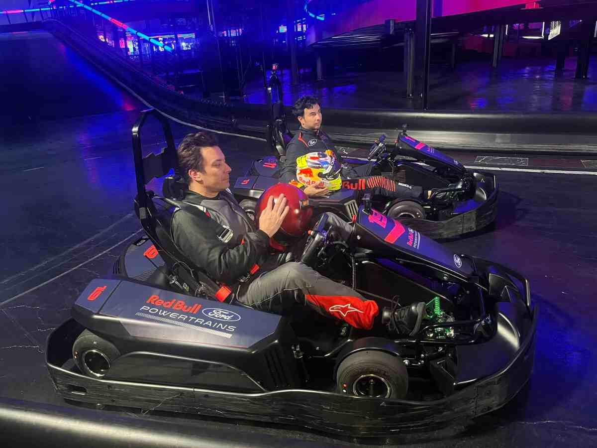 WATCH: Jimmy Fallon goes head-to-head with Sergio Perez in a fiery electric karting duel