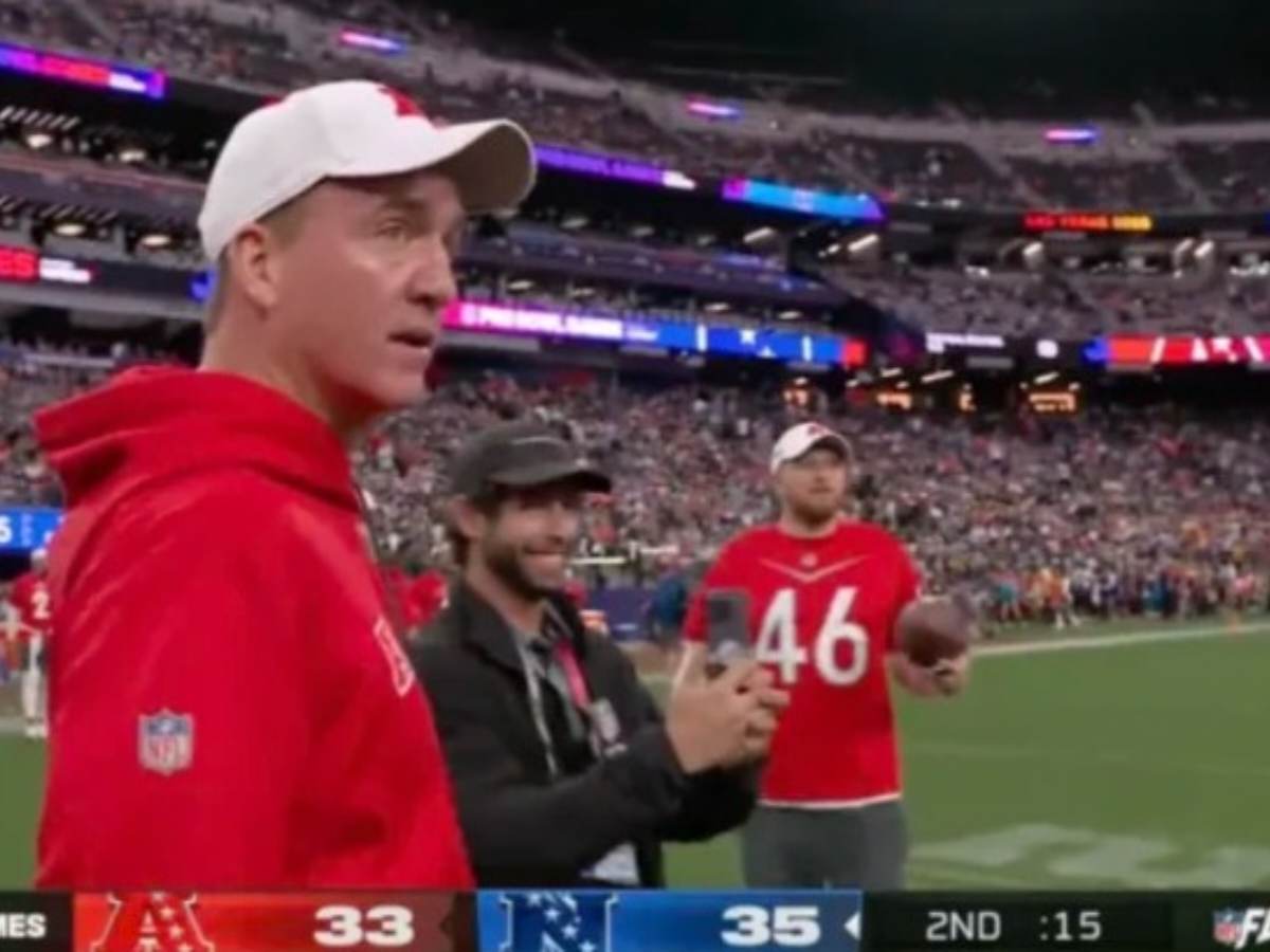 WATCH: “He should be used to it” – Social media pokes fun at Peyton Manning for losing his cool after loss to brother Eli in Pro Bowl’s flag football game