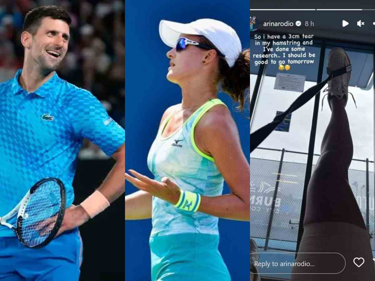 “I have done some research,” Arina Rodionova pokes fun at Novak Djokovic’s hamstring injury after suffering a similar fate