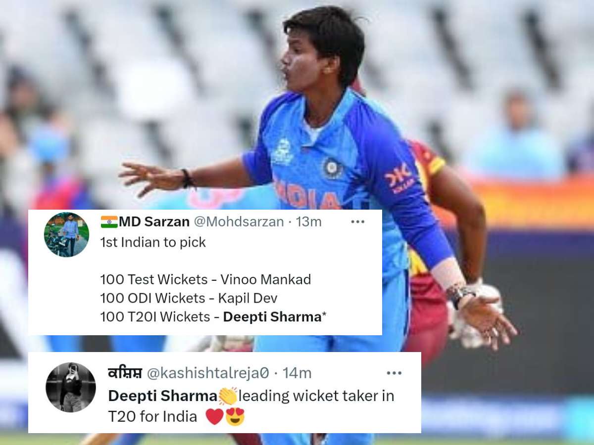 “She is a Don”- Twitter reacts as Deepti Sharma becomes first Indian to reach unique milestone of 100 T20I wickets