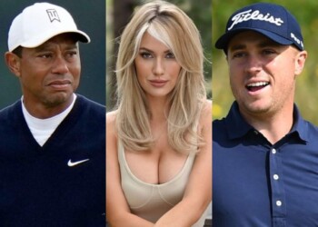 Tiger Woods, Paige Spiranac and Justin Thomas [Image Credit: The New York Times/Sportskeeda/Essentially Sports]