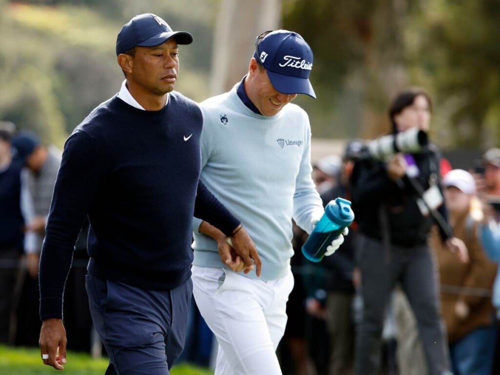 Tiger Woods and Justin Thomas [Image Credit: CNN]