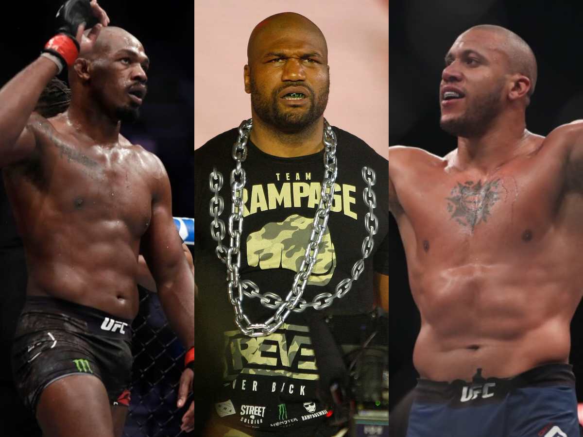 “Imagine Gane just punts him” – MMA fans revisit Rampage Jackson’s hilarious reaction to watching Jon Jones crawl towards him during fight