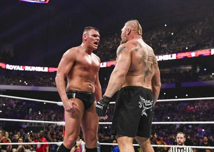 Gunther và Brock Lesnar tại Royal Rumble năm nay