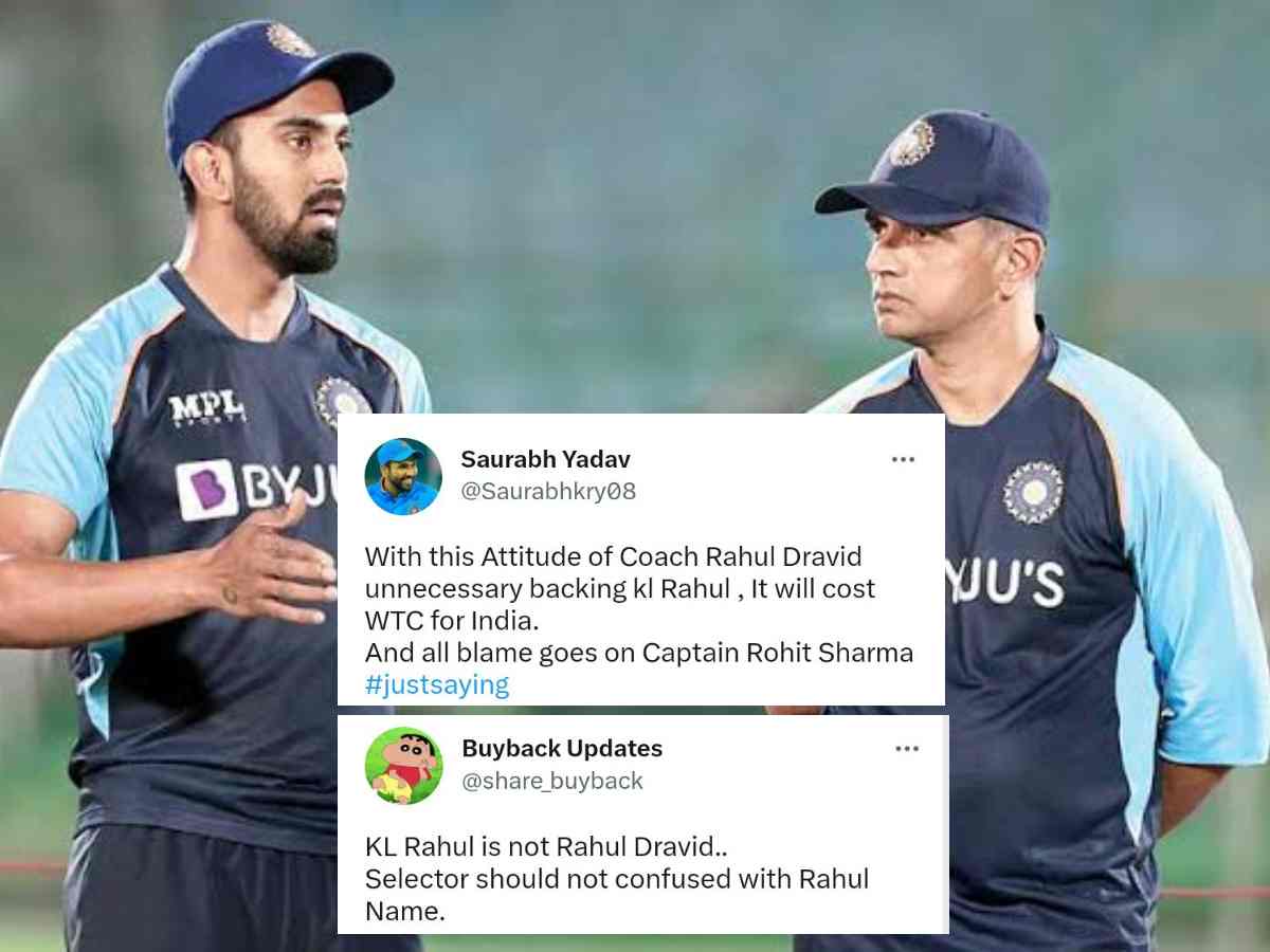 “It will cost WTC for India”- Unhappy Twitteratis slam Rahul Dravid as he backs KL Rahul despite consistent failures