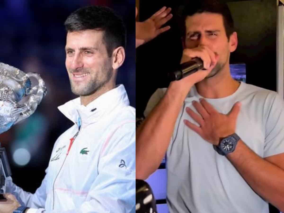 Novak Djokovic spotted partying and singing Karaoke with ex-Premier League star in Belgrade