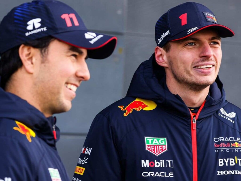 Sergio Perez and Max Verstappen