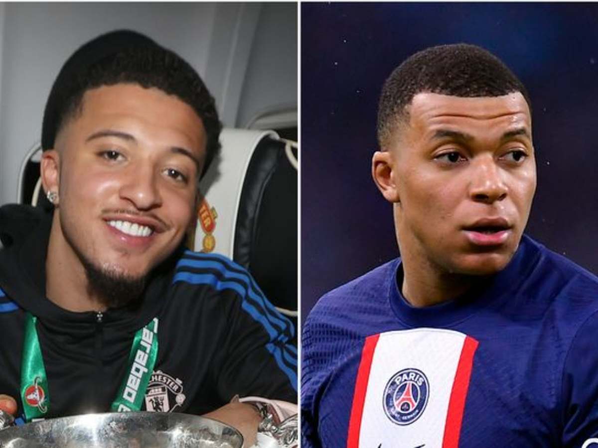 “Good to see you with the smile,” Kylian Mbappe congratulates Jadon Sancho and Manchester United on winning Carabao Cup