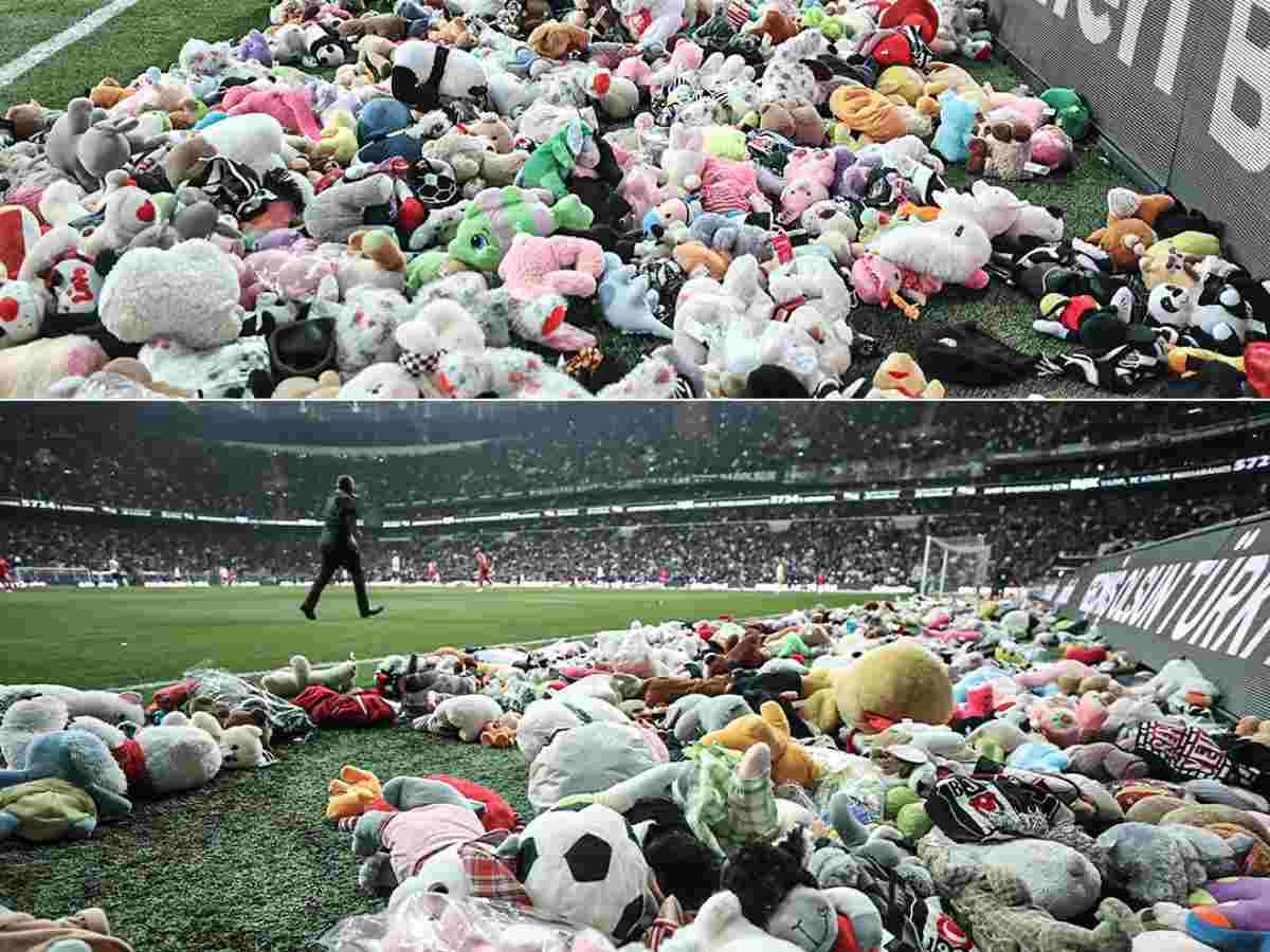 Besiktas and Antalyaspor Fans Rain Toys for the Victims of the Devastating Earthquake