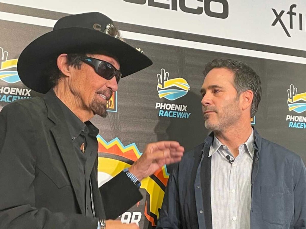 Richard Petty and Jimmie Johnson