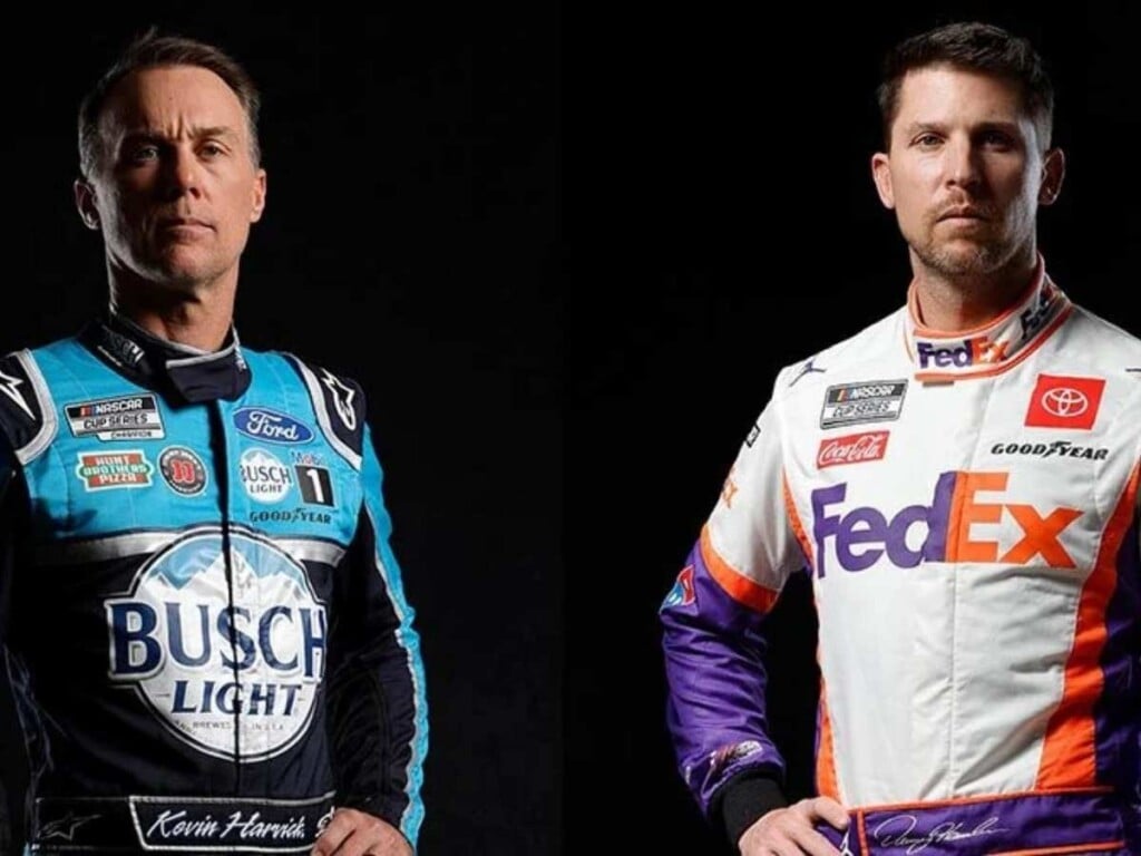 Kevin Harvick and Denny Hamlin