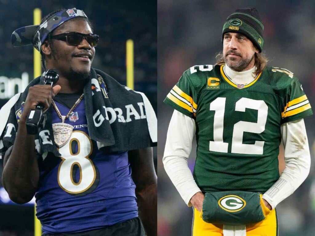 Lamar Jackson Aaron Rodgers Ravens Jets Packers