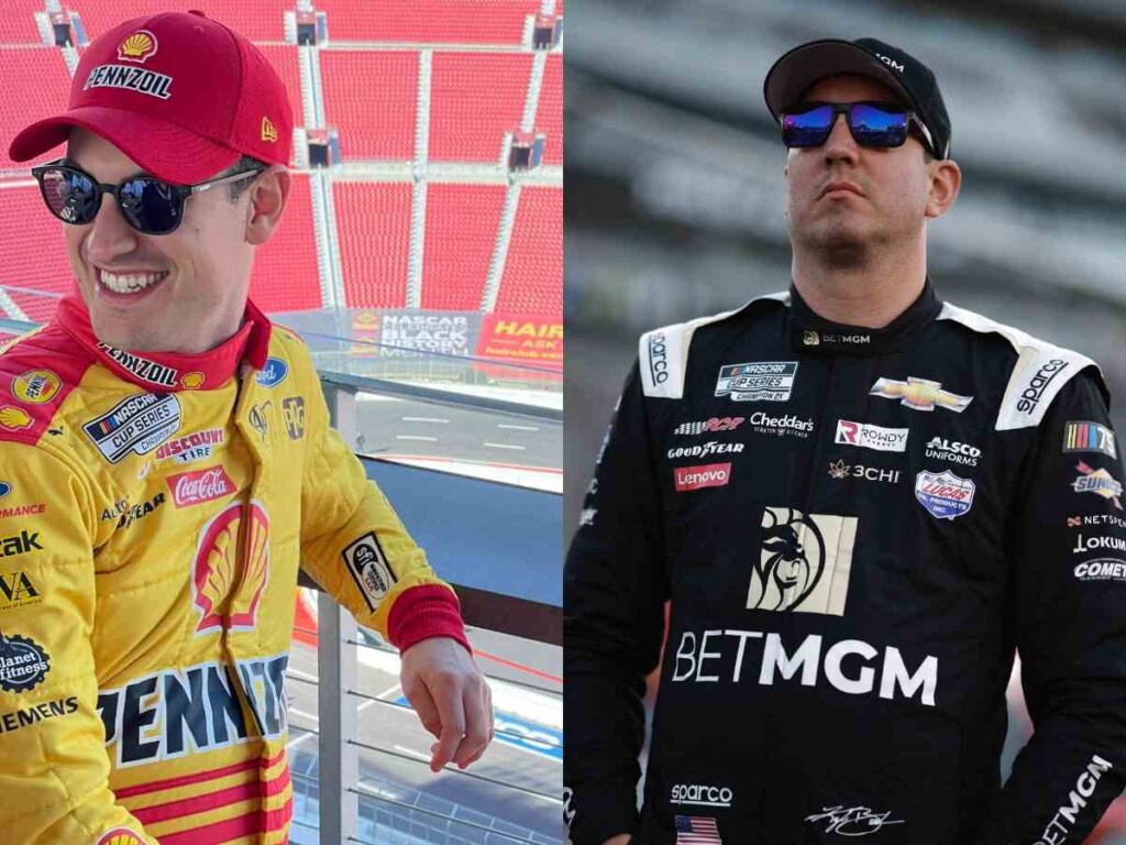 Joey Logano and Kyle Busch