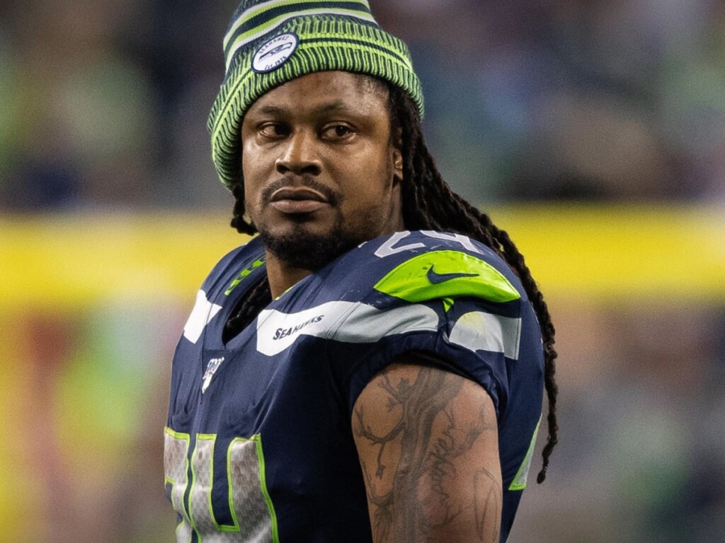 "It was tough man," Seahawks legend Marshawn Lynch reveals he had to pay a 'substantial fine' for AVOIDING the media 1 Marshawn Lynch Getty