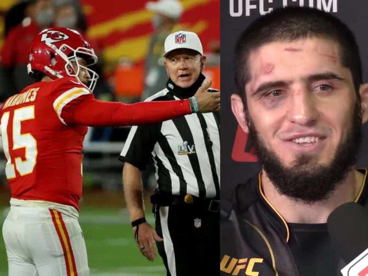 “Getting heartbroken twice” – Fans furiously compare Patrick Mahomes ‘rigged’ Super Bowl to Islam Makhachev’s win at UFC 284