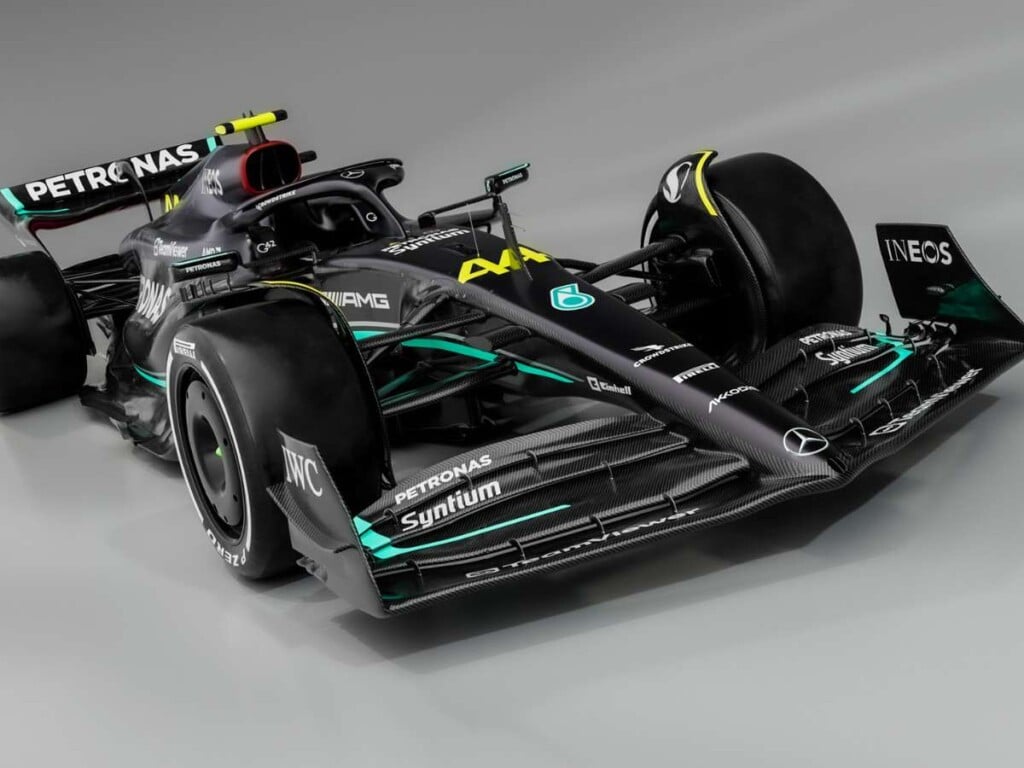 The Mercedes, bearing Lewis Hamilton's Number 44 (Image Credit: Mercedes)