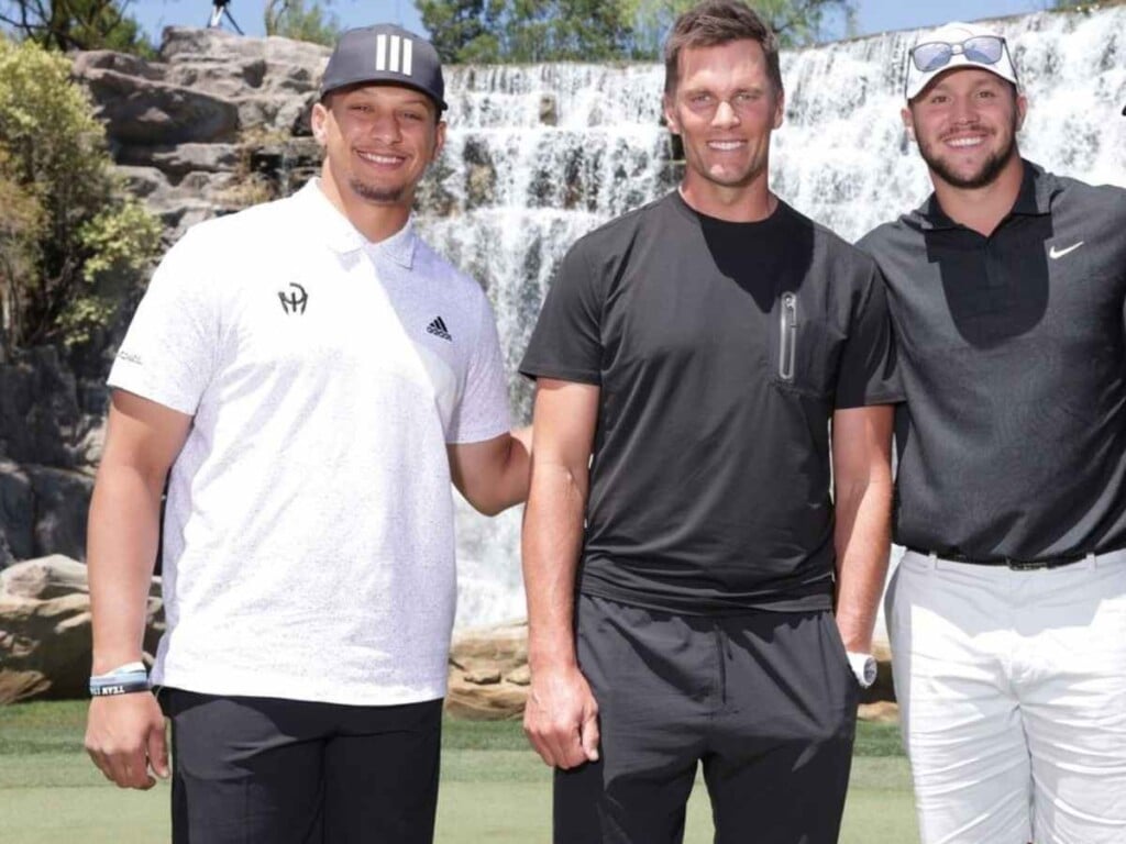 Tom Brady with Patrick Mahomes and Josh Allen  (Image via DraftKings Nation)