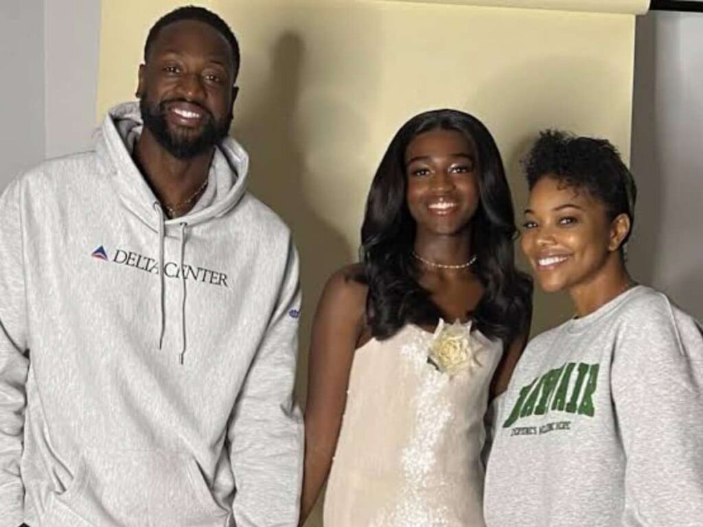 D. Wade and Union with daughter Zaya