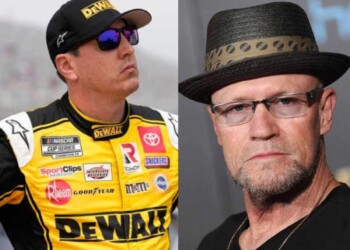 Kyle Busch & Micheal Rooker. Images via Twitter