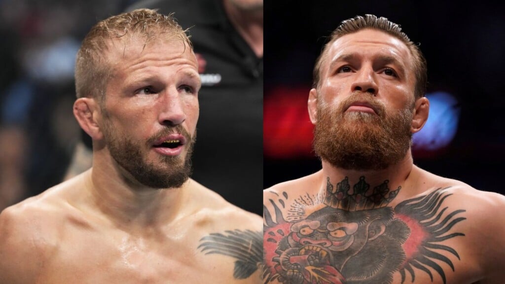 TJ Dillashaw and Conor McGregor (Image Courtesy New York Times)