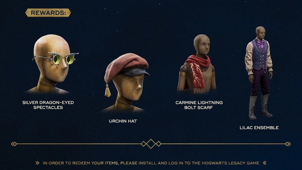 Get Carmine Lightning Bolt scarf and other cosmetic rewards in Hogwarts Legacy