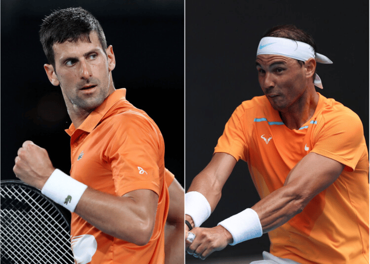 Novak Djokovic and Rafael Nadal