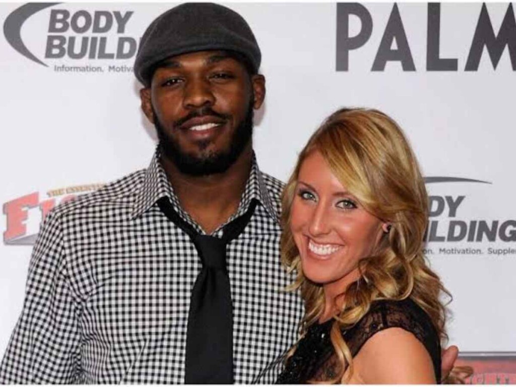 Jon Jones with his partner 